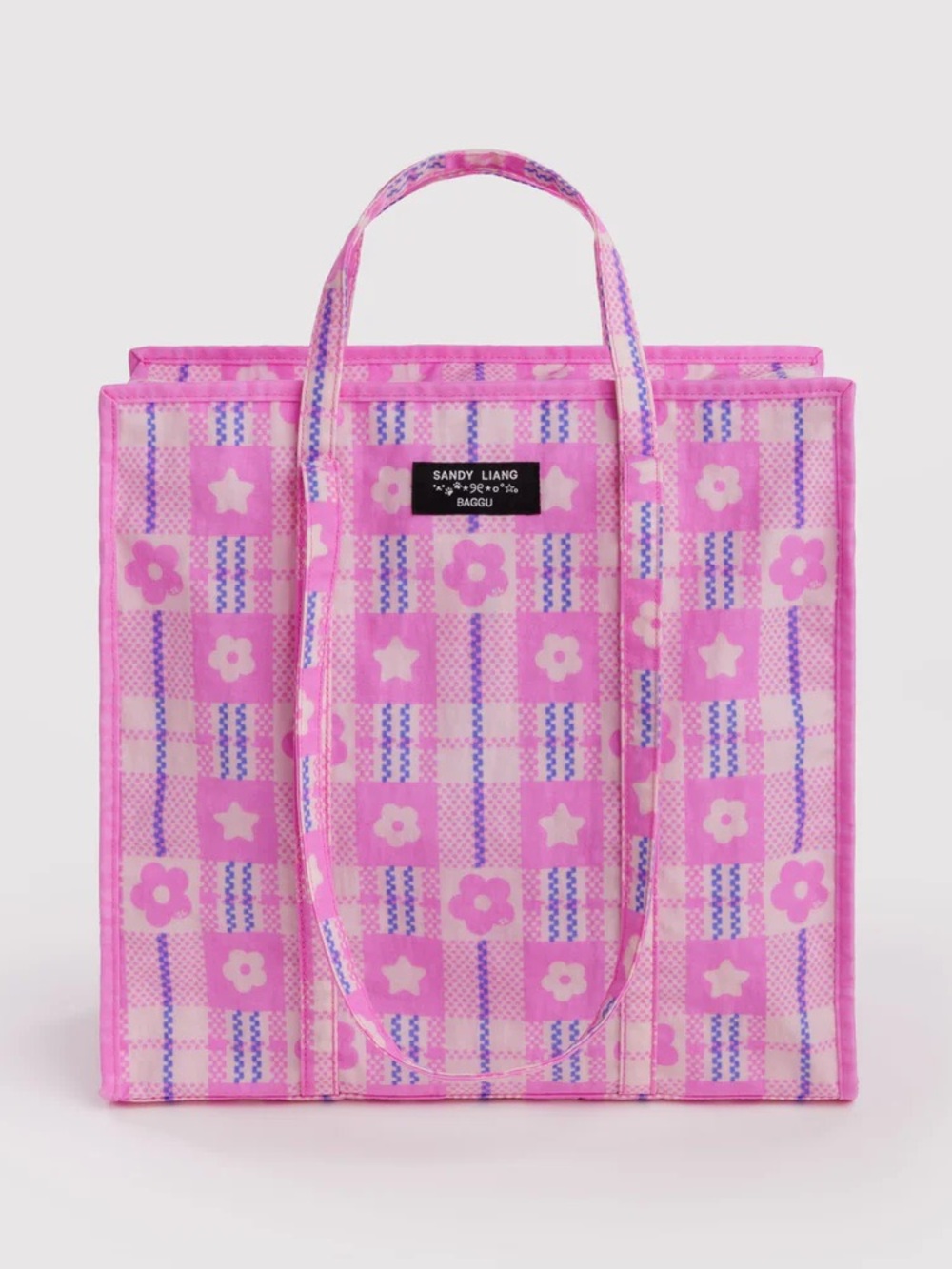 Sandy Liang x Baggu Large Nylon Market Bag
Market Plaid Pink